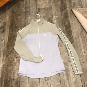 Pink Yoga Pullover w/thumbholes and media pocket